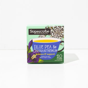 Blue Pea & Chrysanthemum